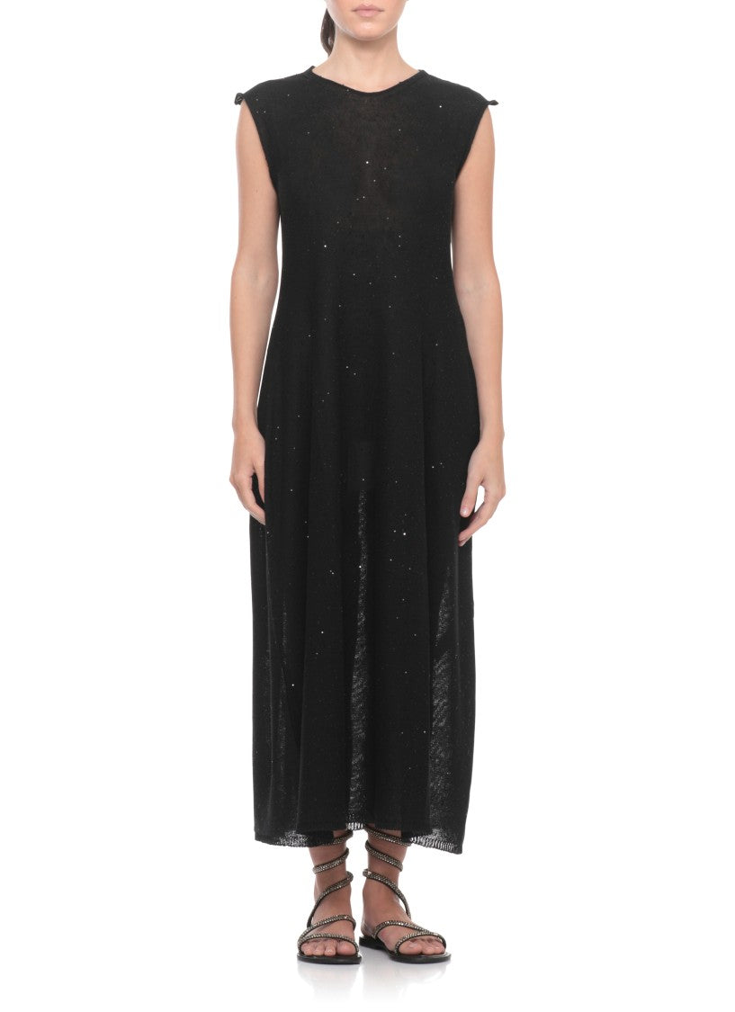 Antonelli Firenze Midi Dress With All-Over Sequin Embellishment