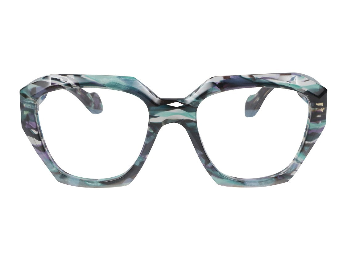 Kador Marilyn/K-V Marbled Oversized Geometric Eyeglasses