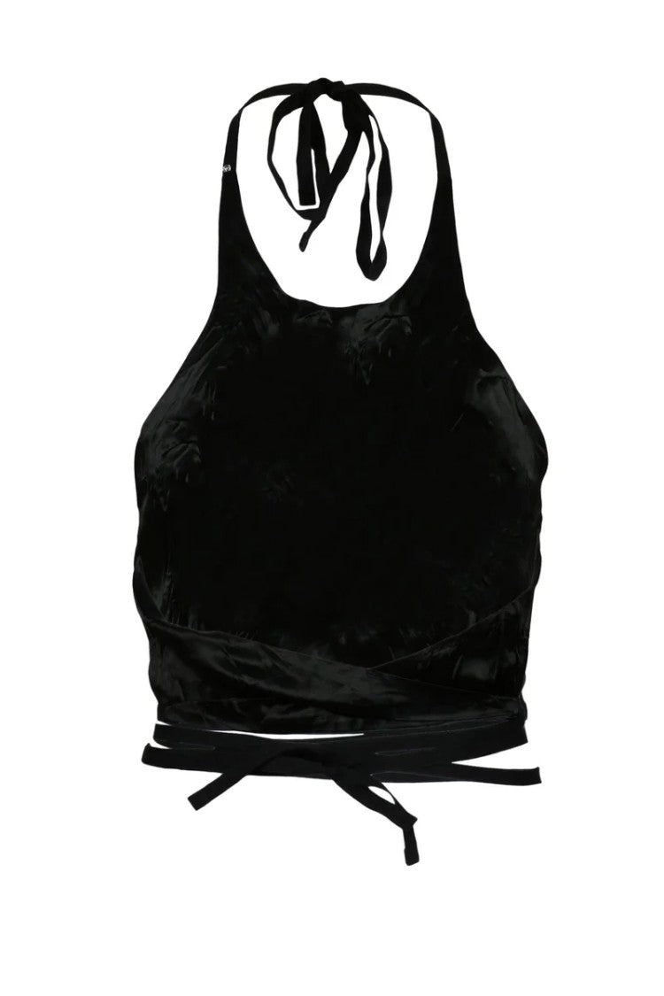 Sportmax Black Fluid Acetate Top