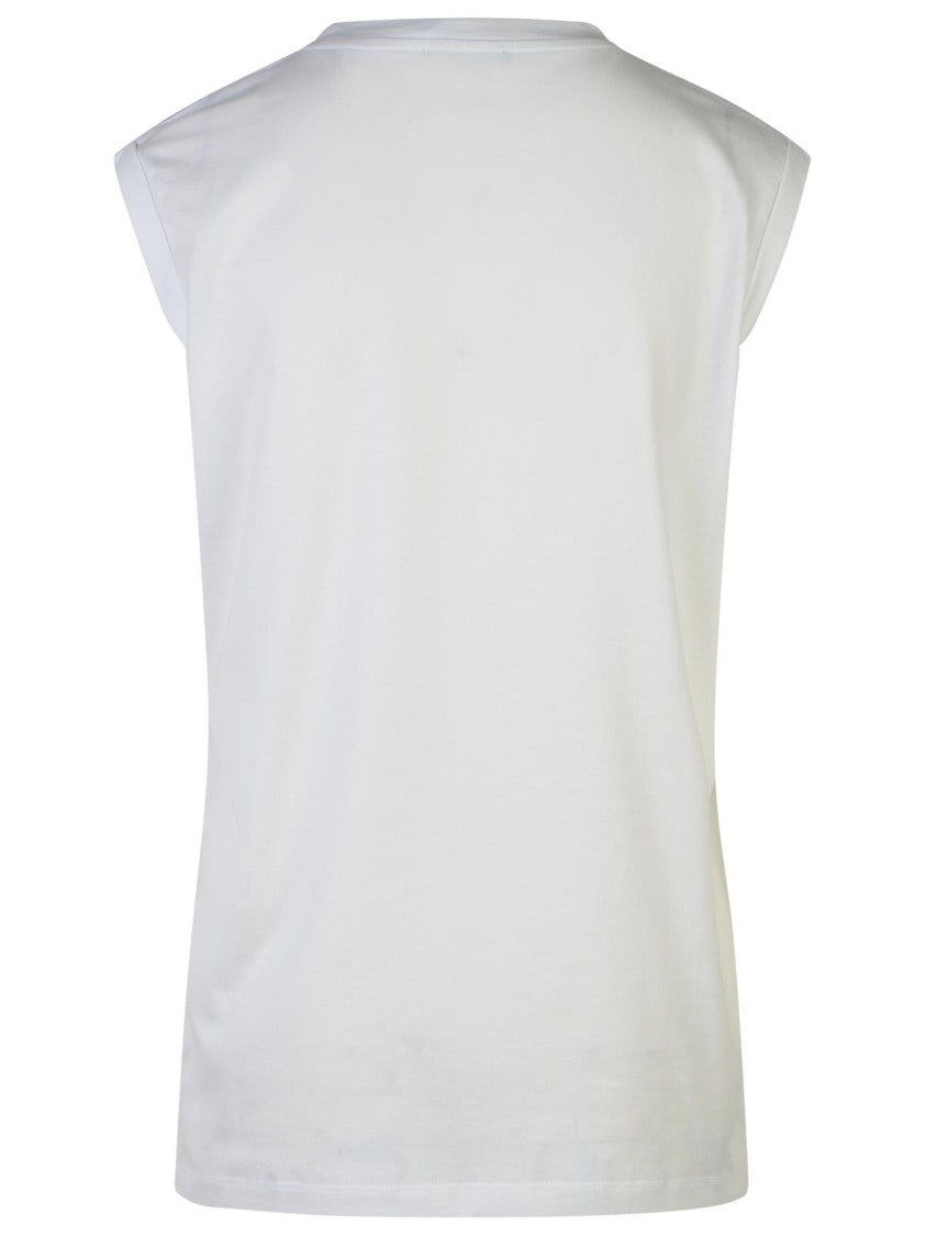 Balmain White Cotton Tank Top