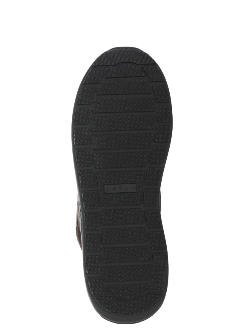 Hogan Brown Suede Low-Top Sneakers
