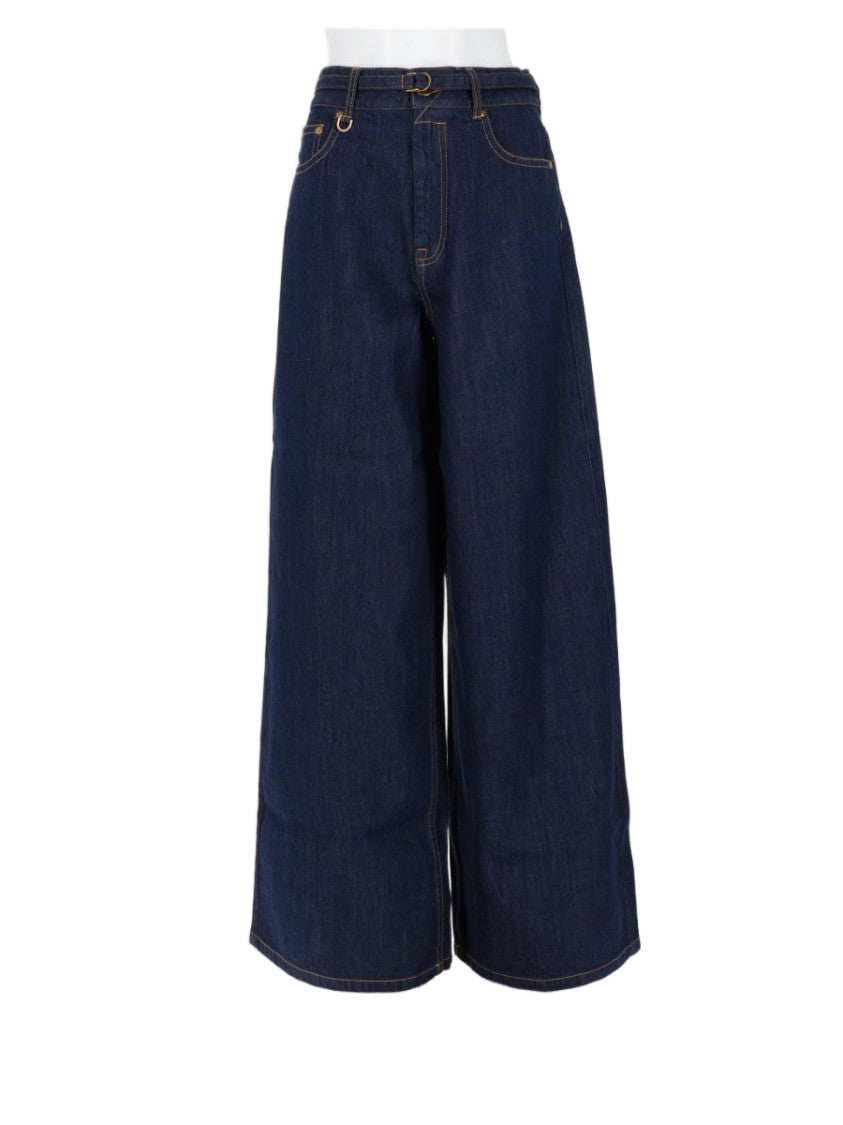 Zimmermann Cropped Wide-Leg Trousers With Contrast Stitching