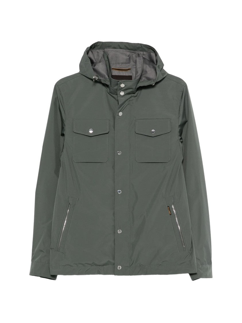 Moorer Structured Hooded Casual Jacket With Matte Finish