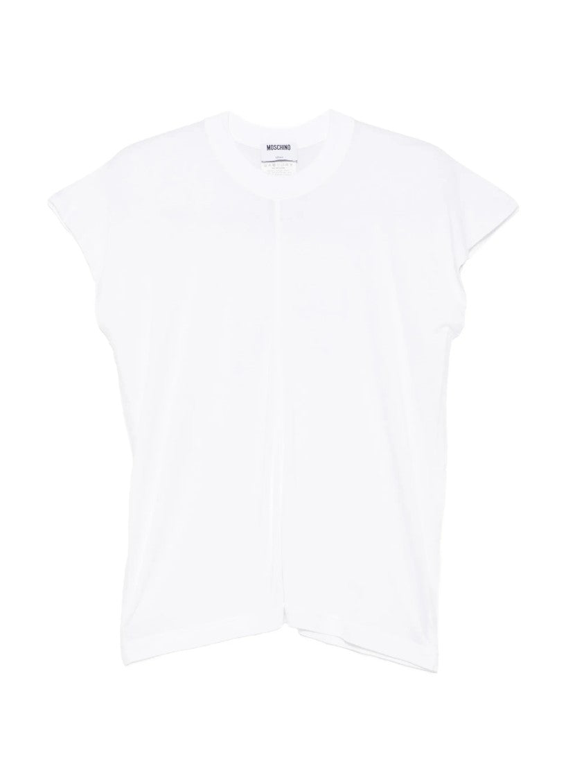 Moschino White Soft Viscose Round Neck T-Shirt