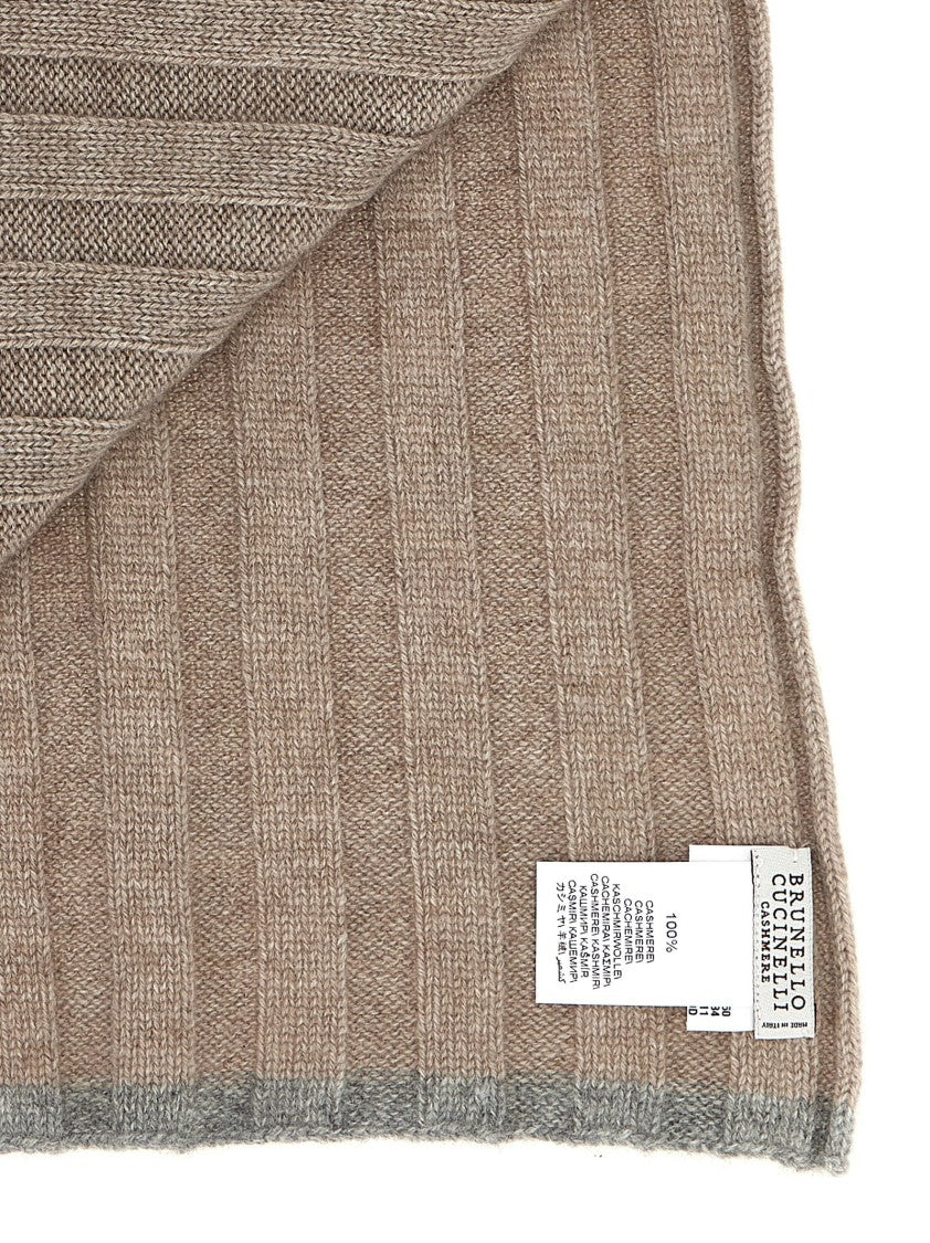 Brunello Cucinelli Ribbed Cashmere Scarf