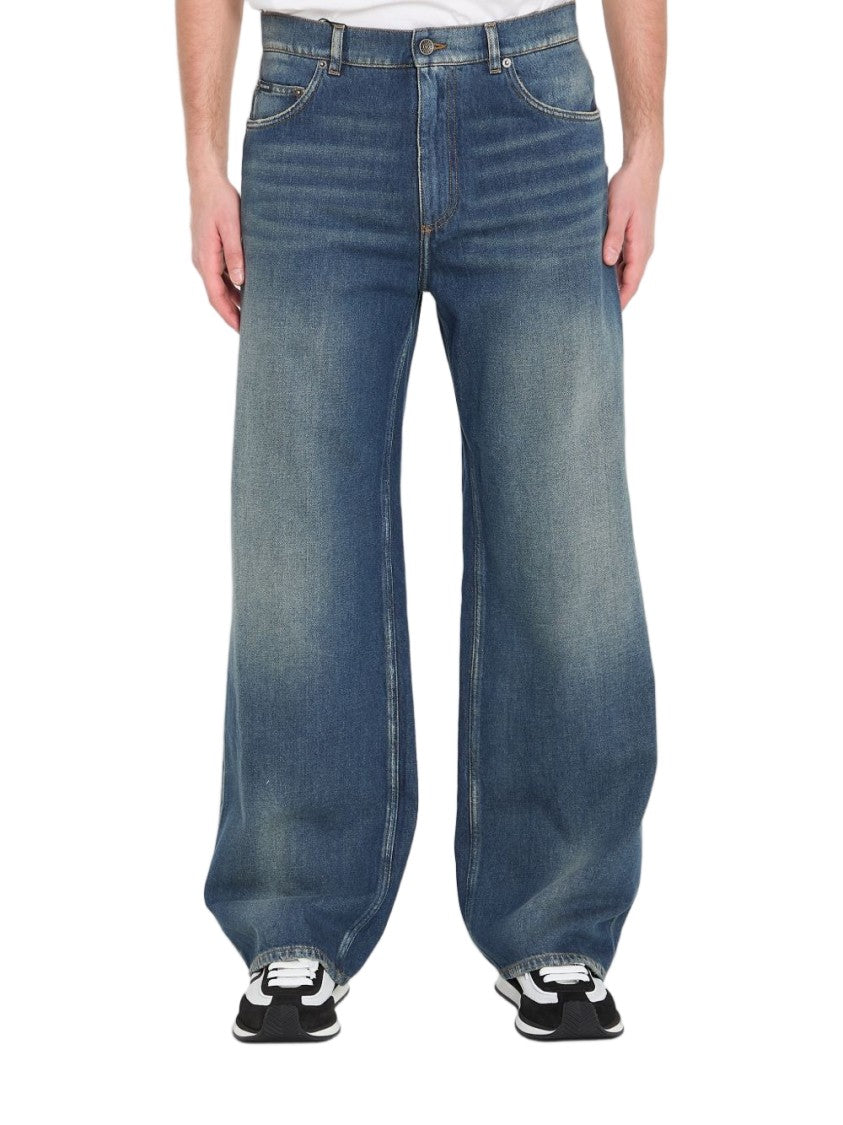 Dolce & Gabbana Light Blue Faded Loose Jeans