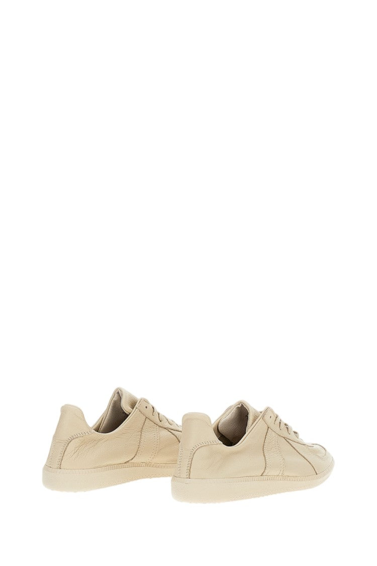 Kaptain Sunshine Beige Ks Unlined Leather Sneakers