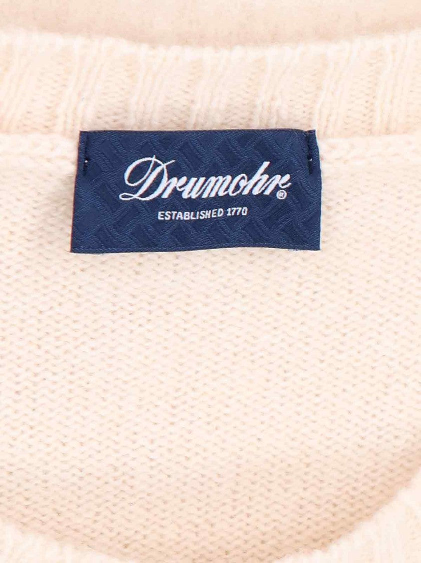 Drumohr Basic Sweater In Pink Wool Light Shade