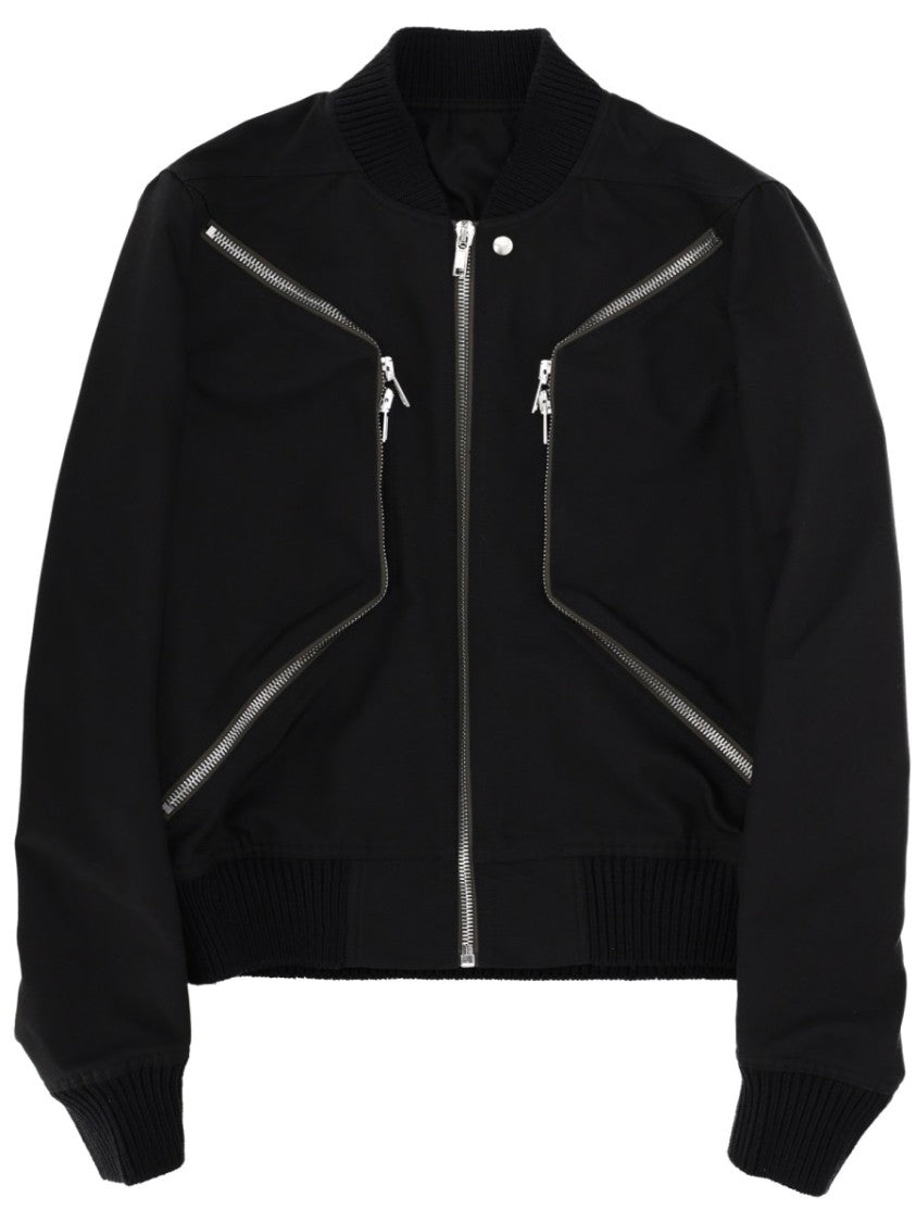 Rick Owens Heizer Flight Cropped Black Jacket