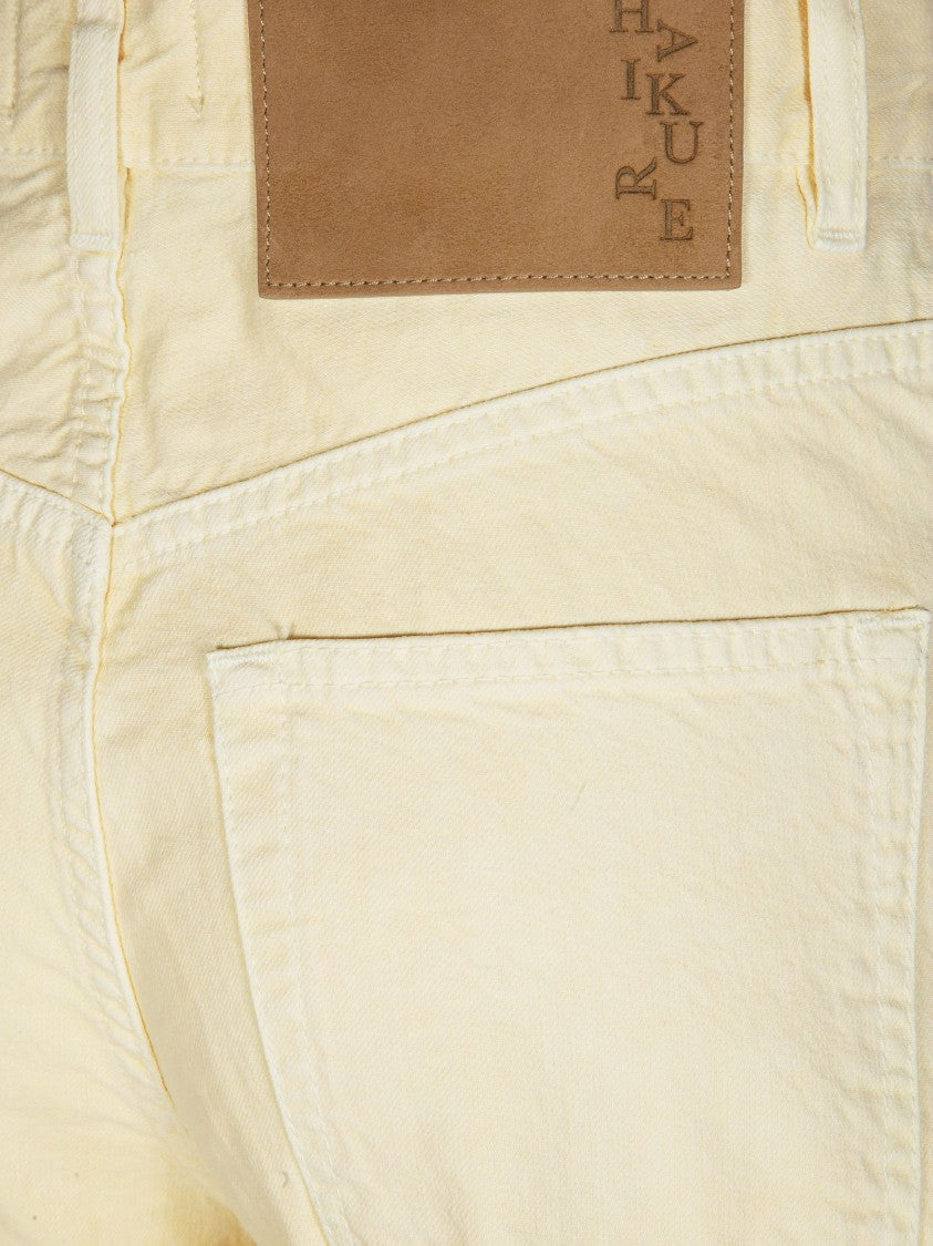 Haikure Ivory Relaxed High Waist Jeans