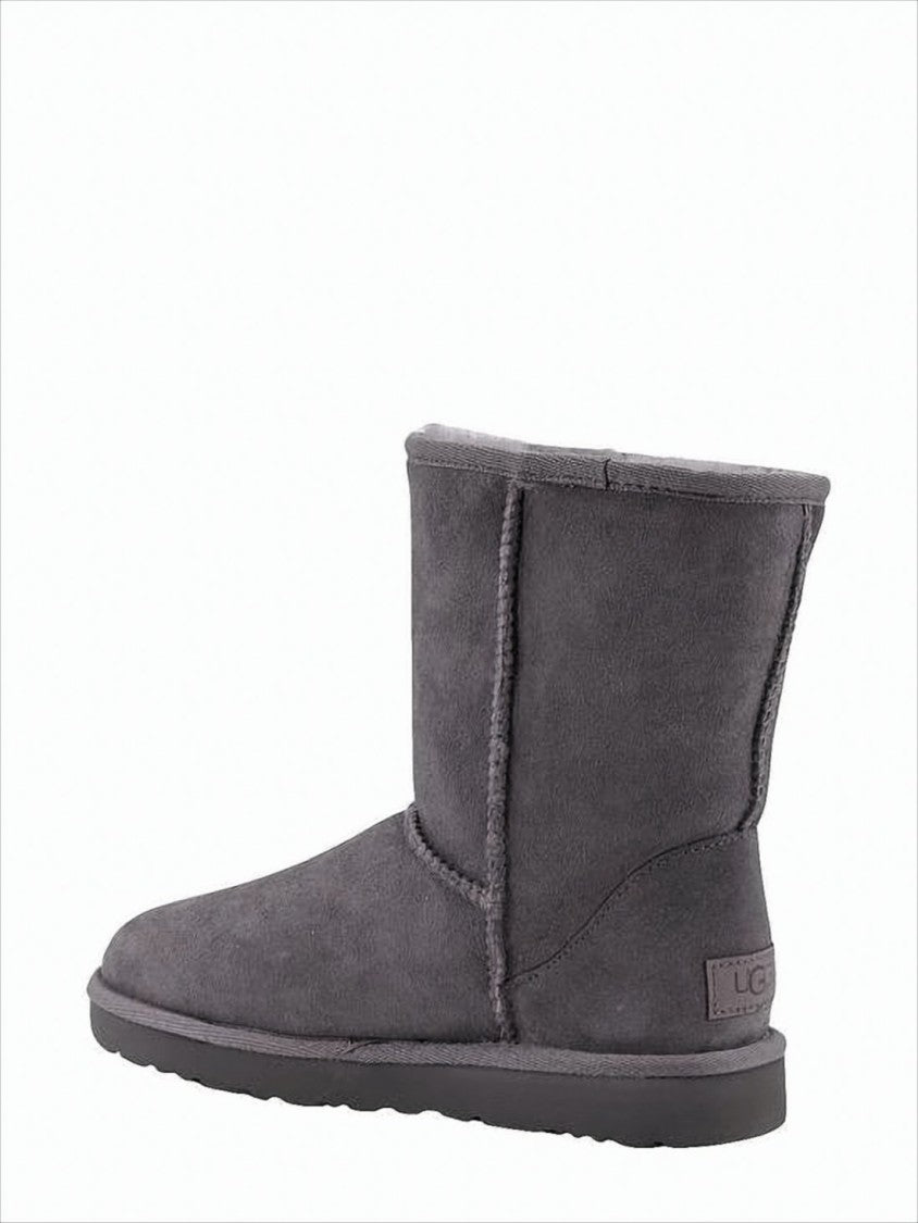 Ugg Mid-Calf Suede Boots With Plush Lamb Lining