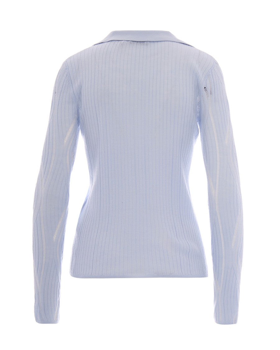 Liu Jo Sky Blue Patterned Sweater