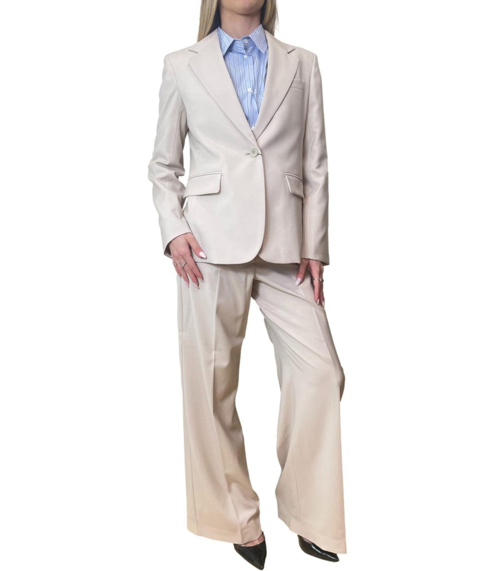 Max Mara Beige Virgin Wool Casual Jacket