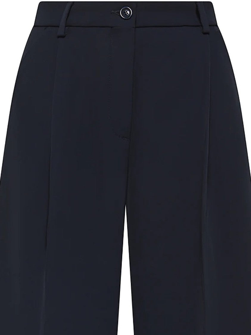 Cruna High-Waist Tailored Black Structured Shorts