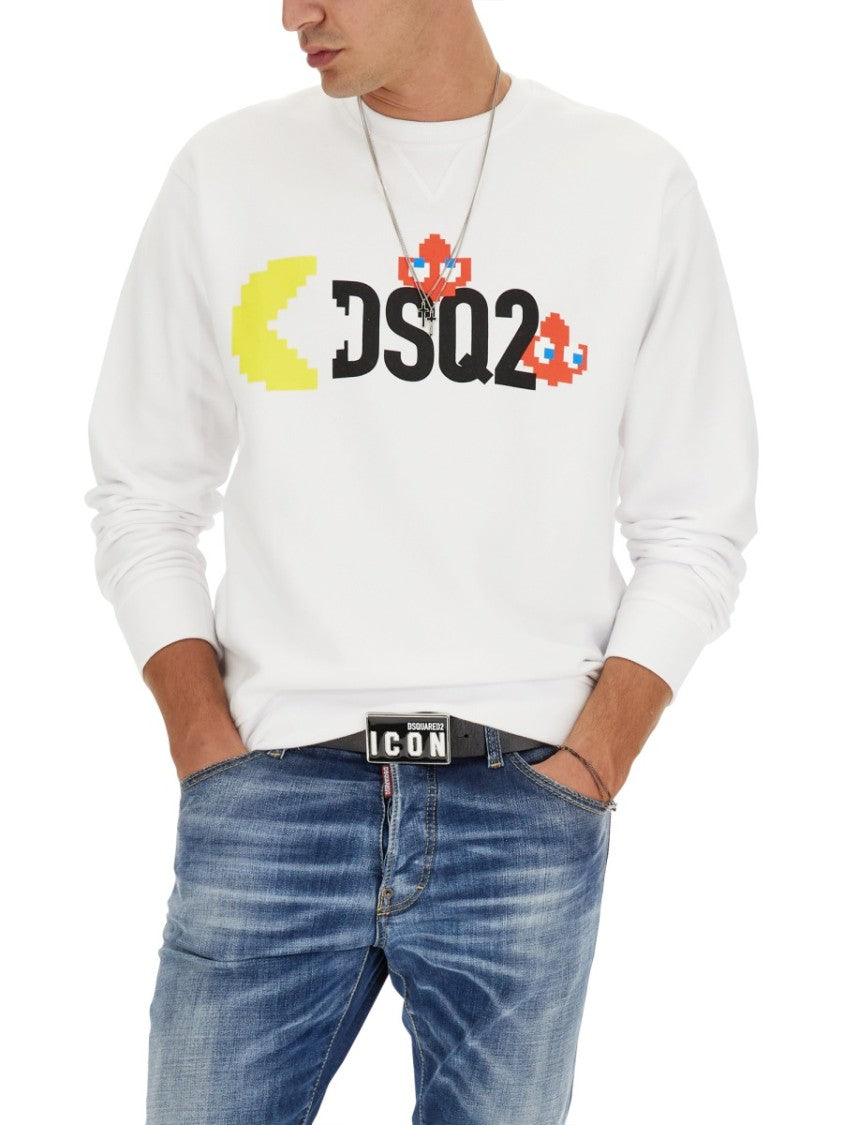 Dsquared2 Relaxed-Fit White Sweatshirt