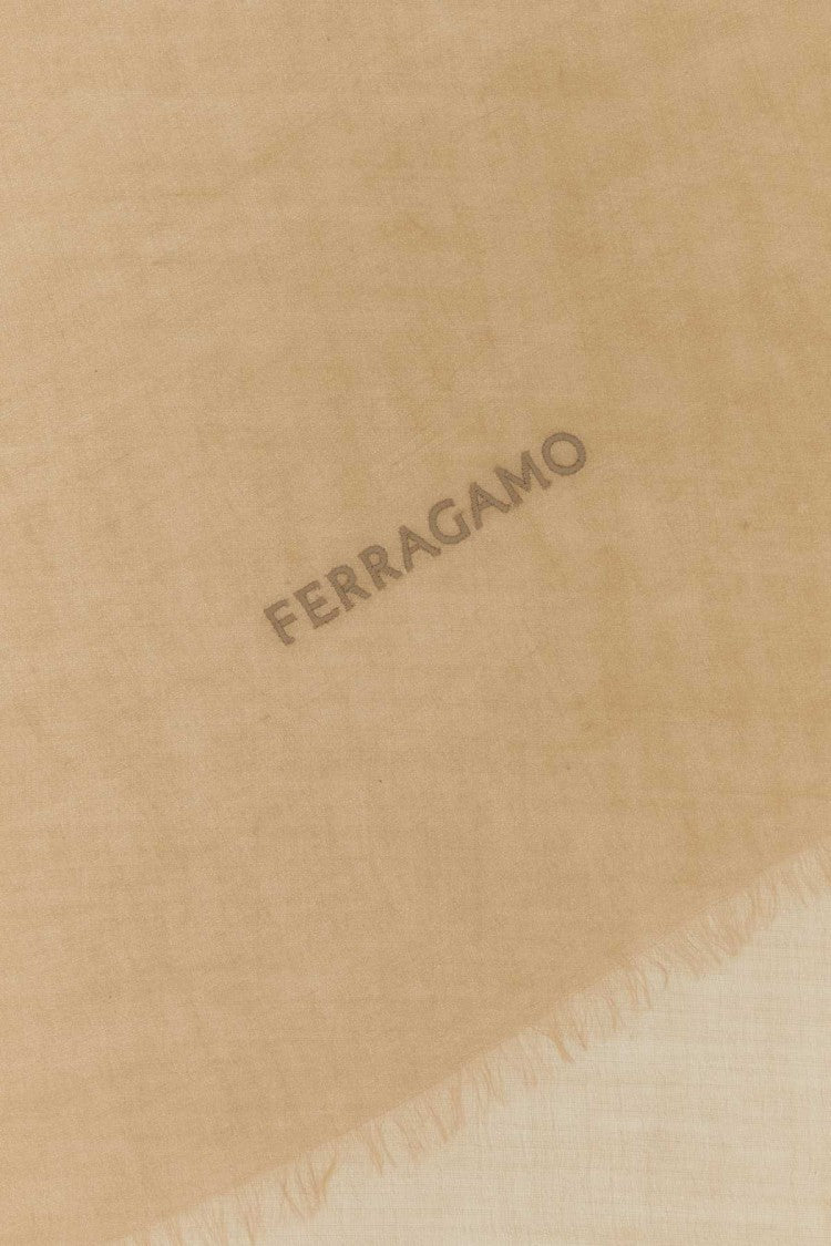Salvatore Ferragamo Camel Cashmere Scarf