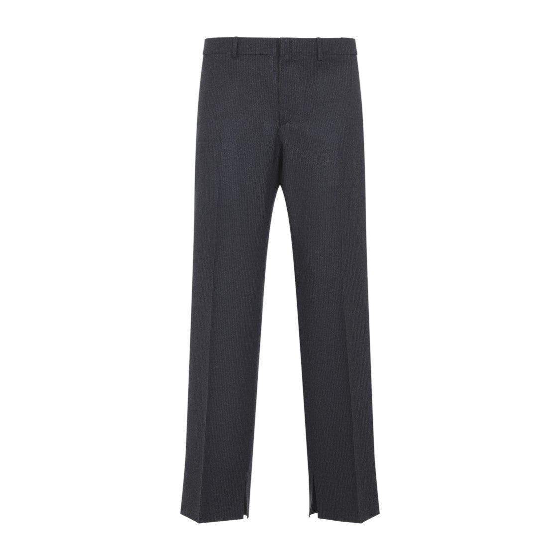 Celine Pinstriped Grey Wool Pants With Flared Legs