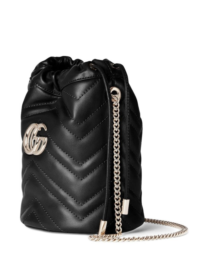 Gucci Chevron-Pattern Quilted Calfskin Bag