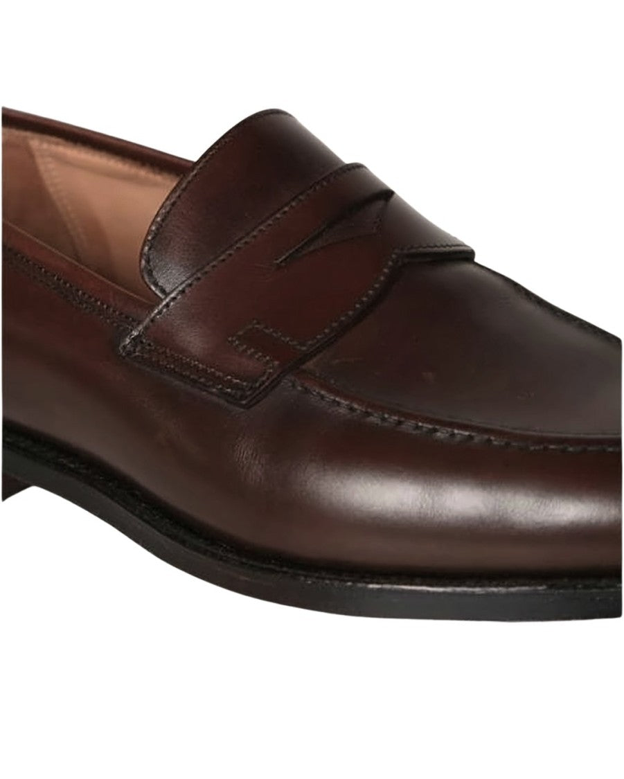 Crockett & Jones Brown Calf Leather Loafers