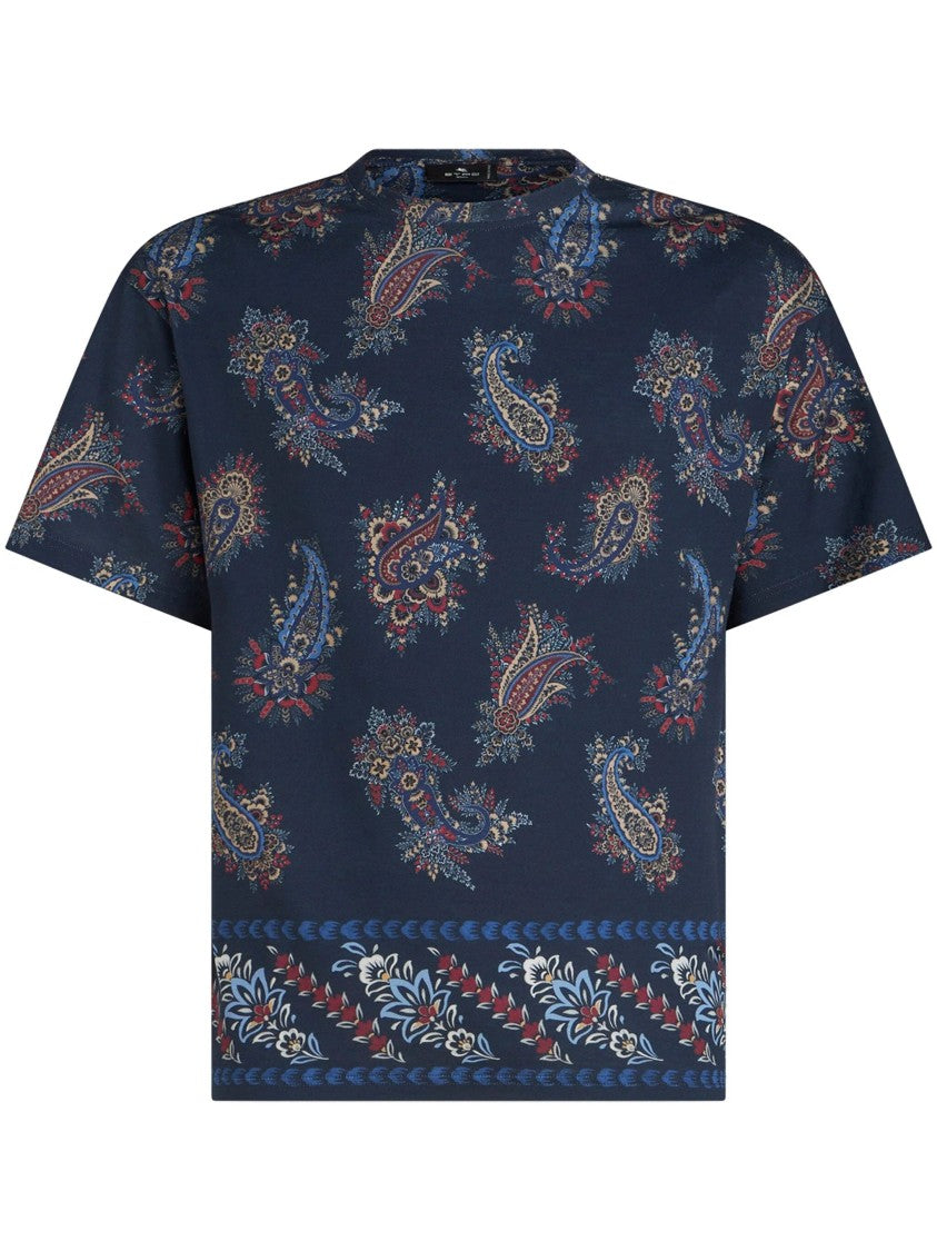 Etro Paisley-Print Cotton T-Shirt