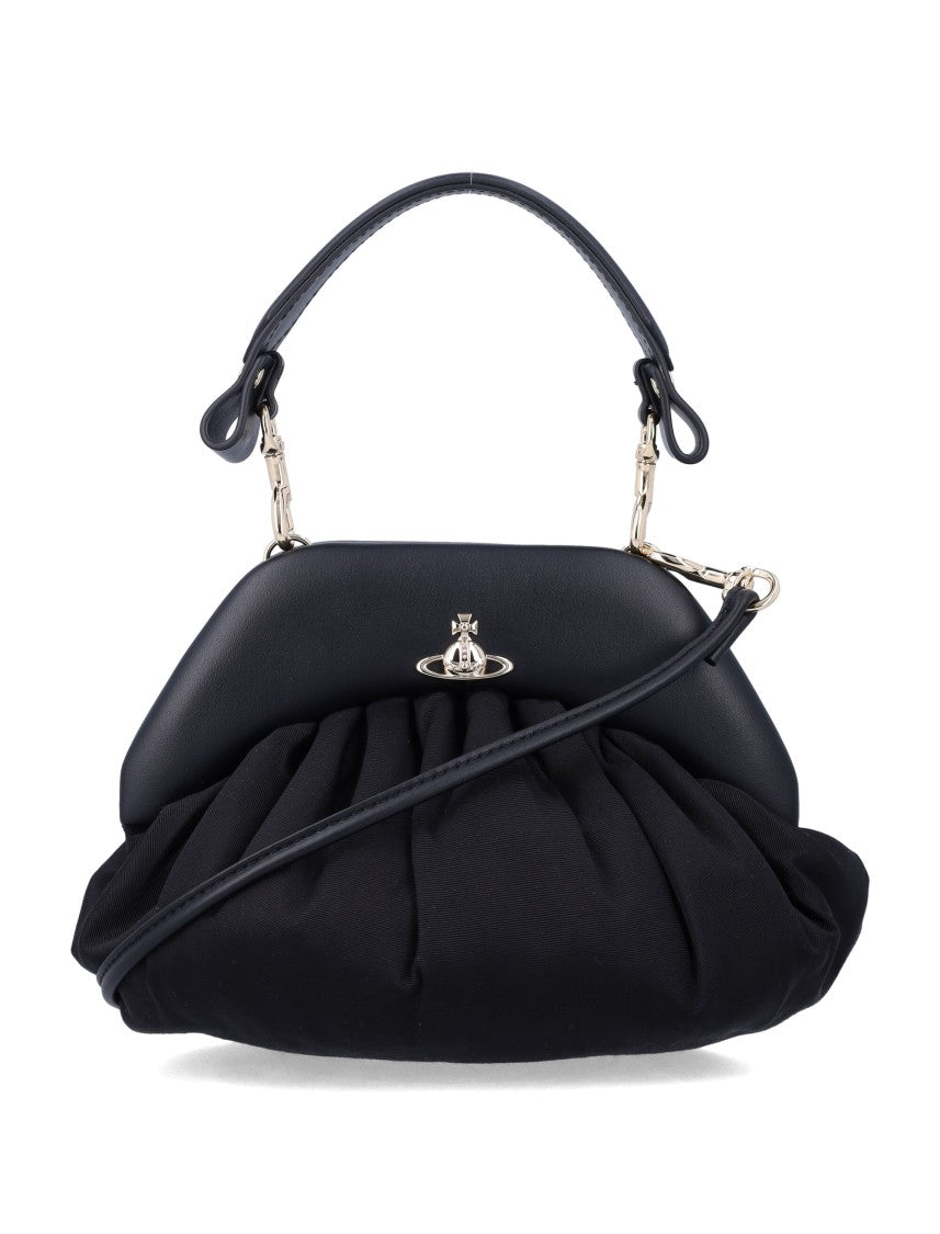 Vivienne Westwood Brooke Black Viscose Clutch Bag