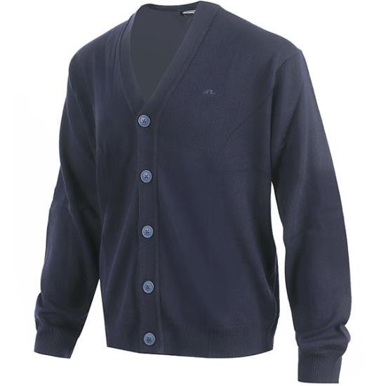 J Lindeberg Deep V-Neck Cardigan With Button-Down Front