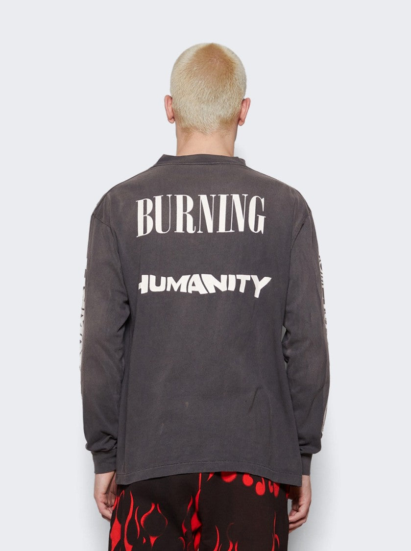 Saint Mxxxxxx Burning Long Sleeve T-Shirt