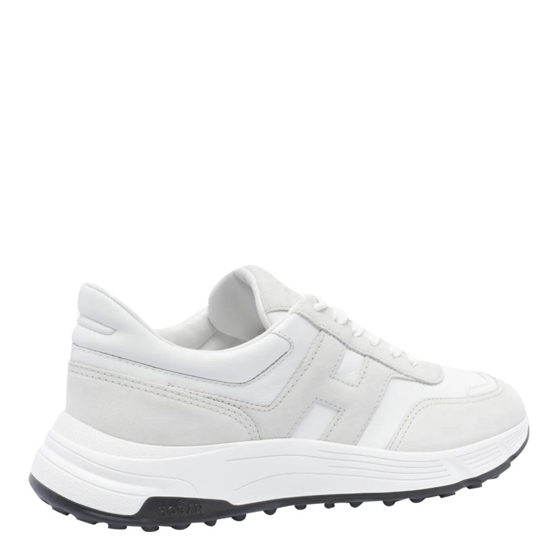 Hogan Chunky White Sneakers With Suede Accents