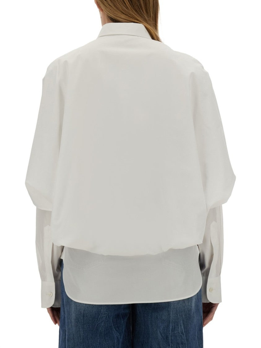 Stella Mccartney Shirt With Unique Cape Design And Structured Collar