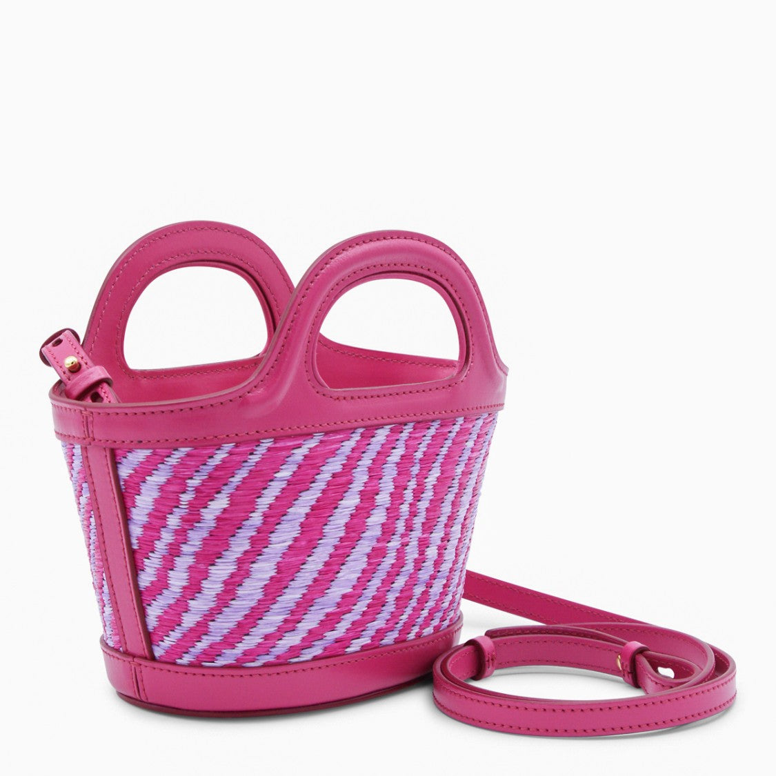 Marni Structured Woven Handbag With Embroidered Detail