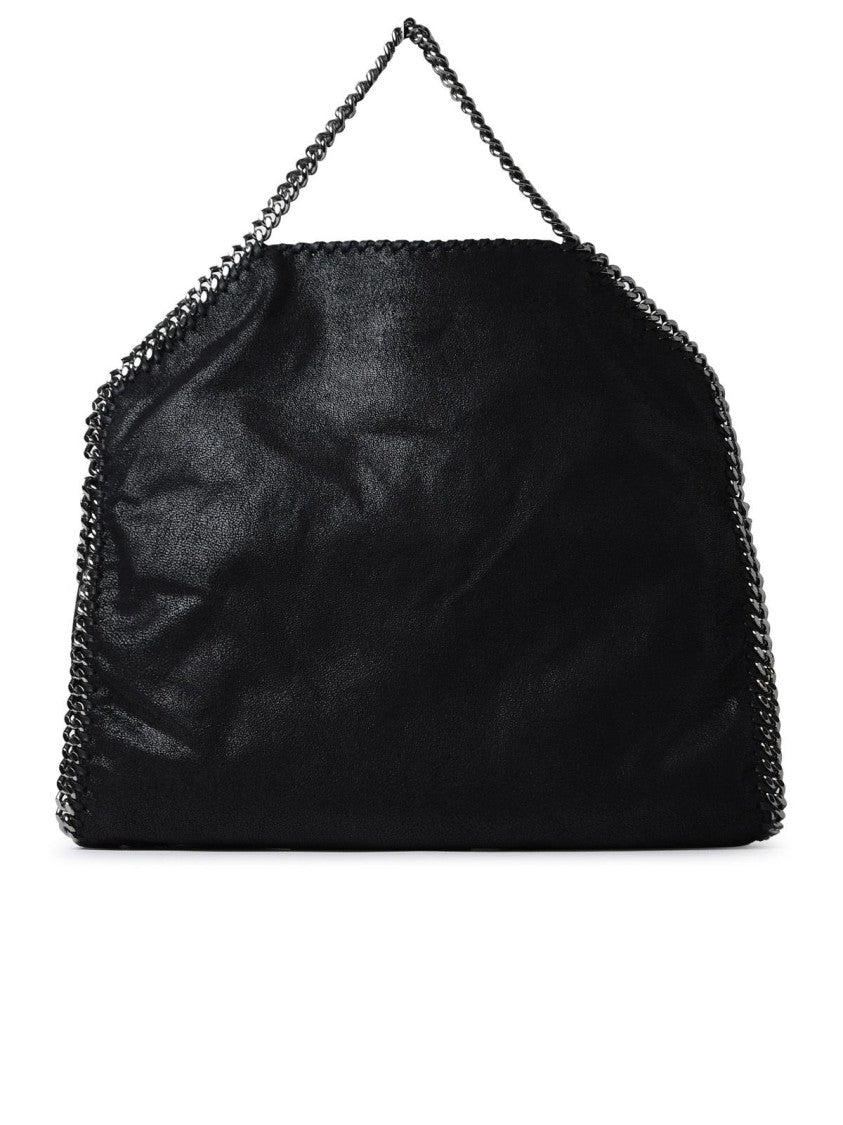 Stella Mccartney Black Polyester Falabella 3 Chain Handbag