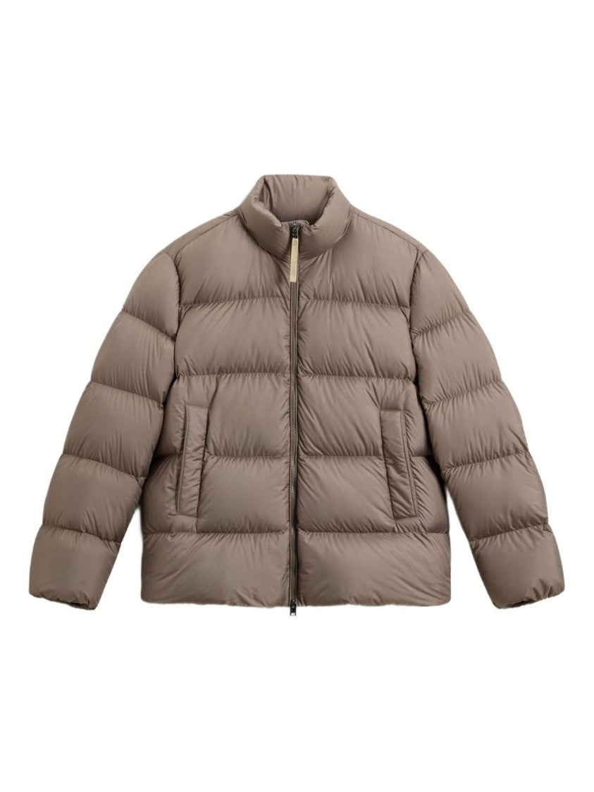 Woolrich Short Puffer Jacket With High Collar