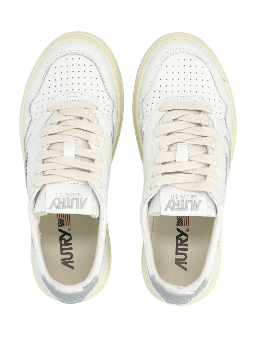 Autry Medalist Low Sneakers With Perforated Panels And Logo Accents