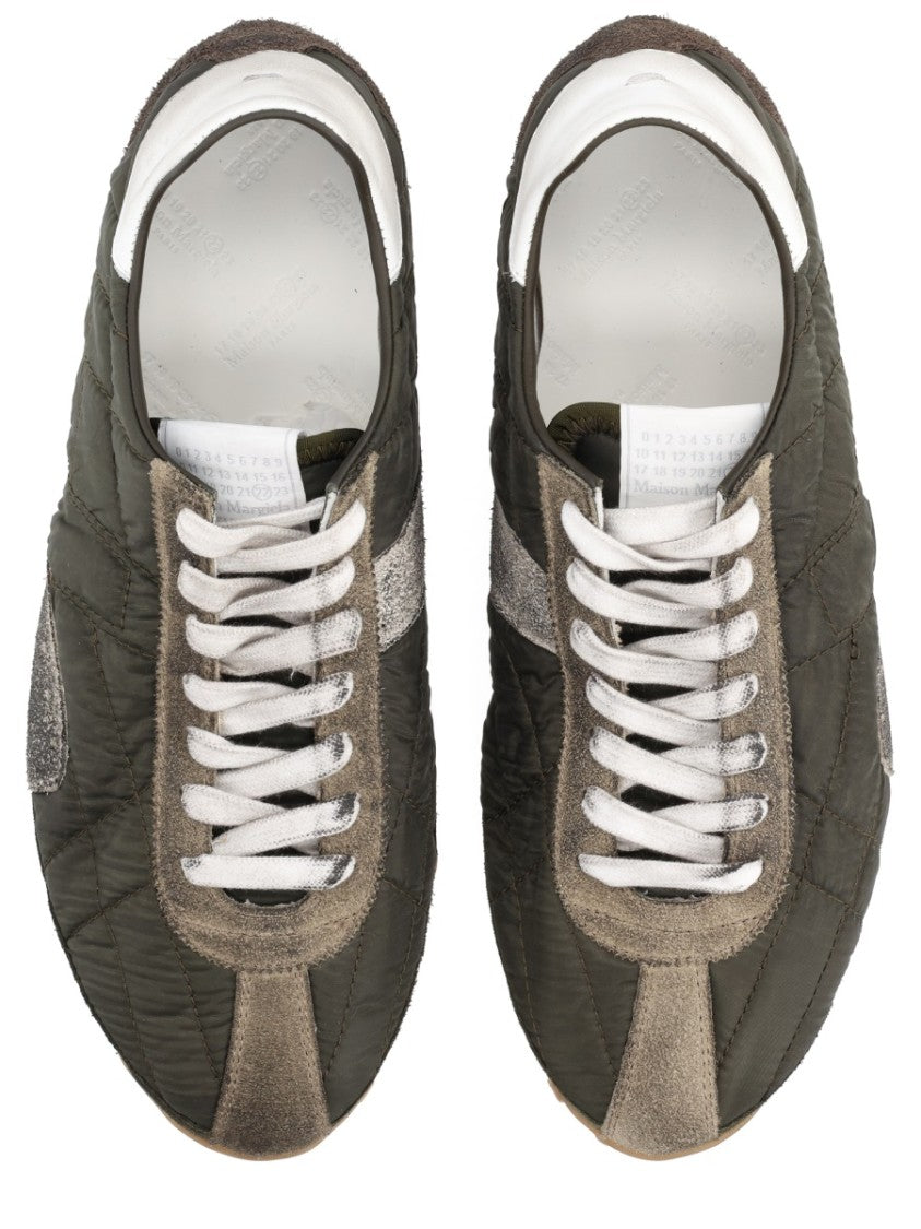 Maison Margiela Dark Olive Sprinters Suede Sneakers