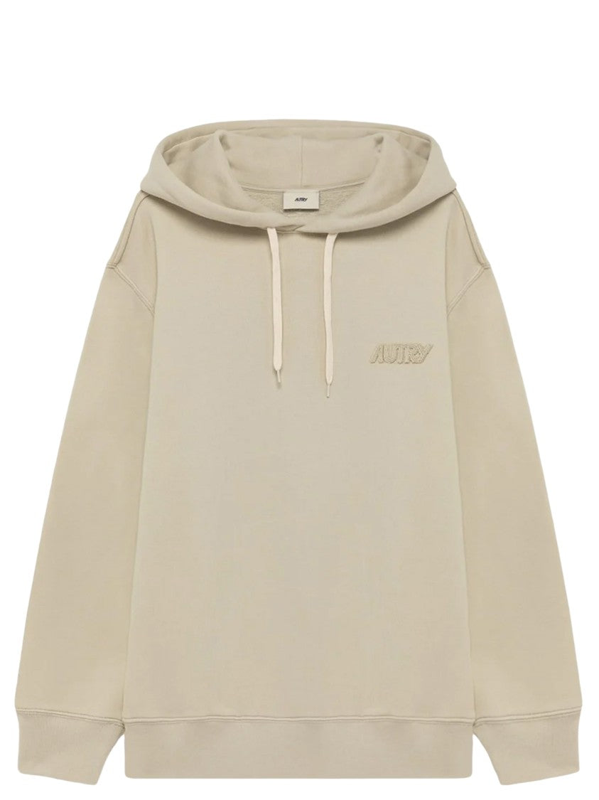 Autry Heavy Jersey Fabric Hoodie With Drawstring And Embroidered Branding