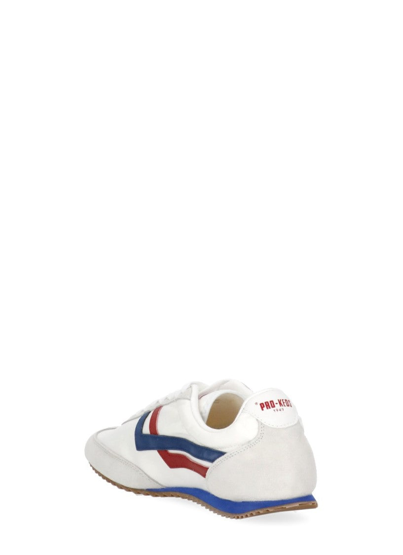 Pro-Keds White Racer 77 Suede Sneakers