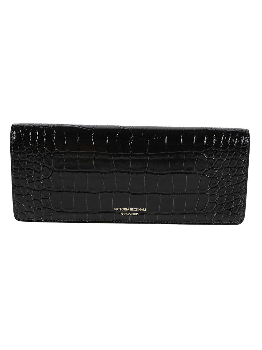 Victoria Beckham Dorian East West Textured Calf Leather Clutch