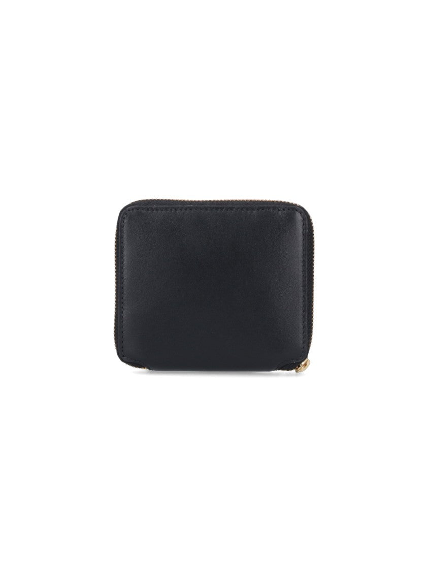 Comme Des Garçons Compact Zip-Around Wallet With Gold-Tone Closure
