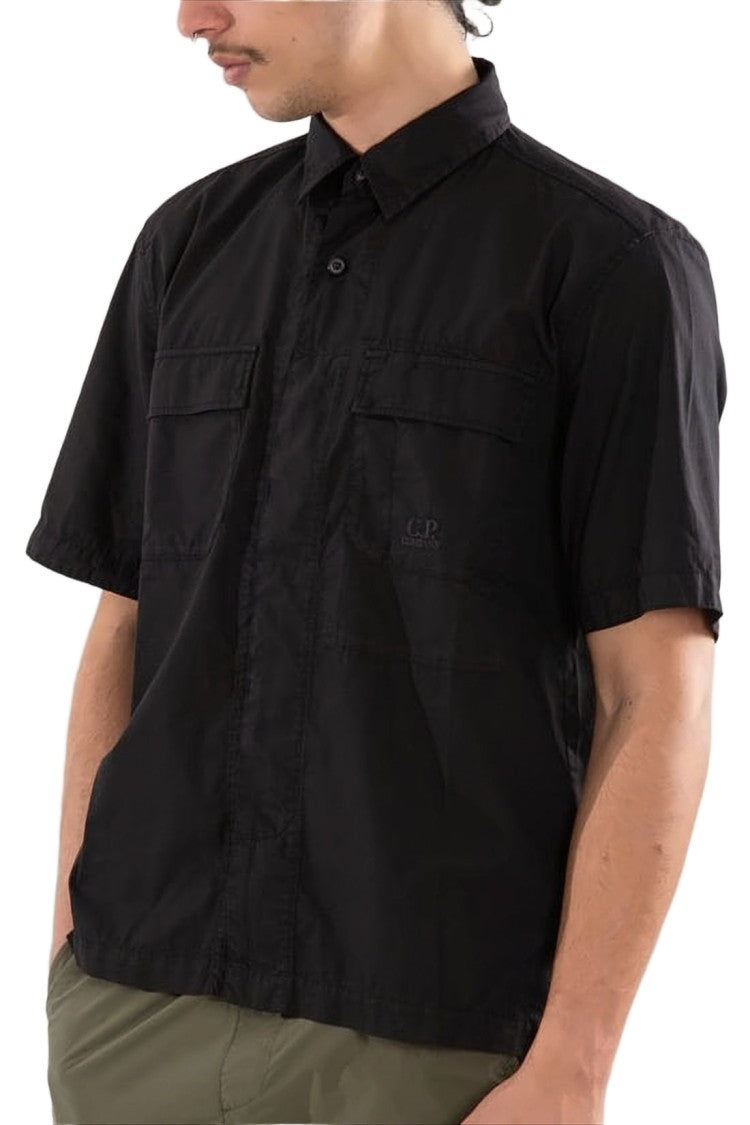 C.P. Company Boxy Fit Short-Sleeve Shirt With Classic Collar