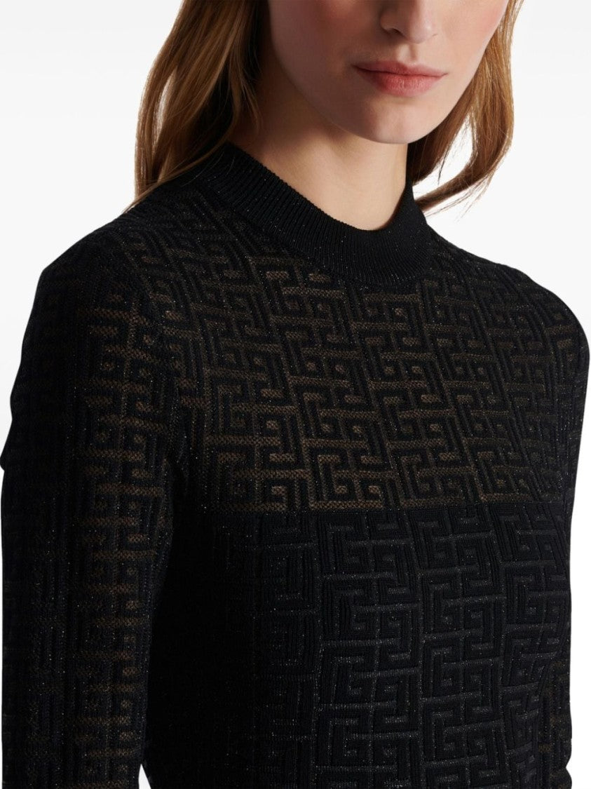 Balmain Thigh-Length Black Dress