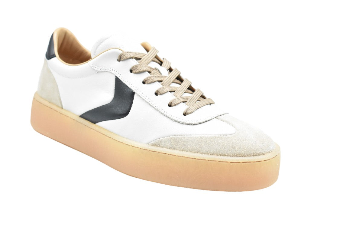 Voile Blanche Milk Beige Suede Leather Cassette Sneakers