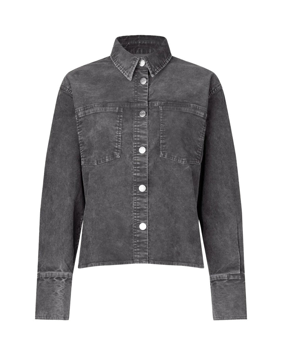 Samsøe Samsøe Cropped Denim Jacket With Patch Pockets And Relaxed Fit