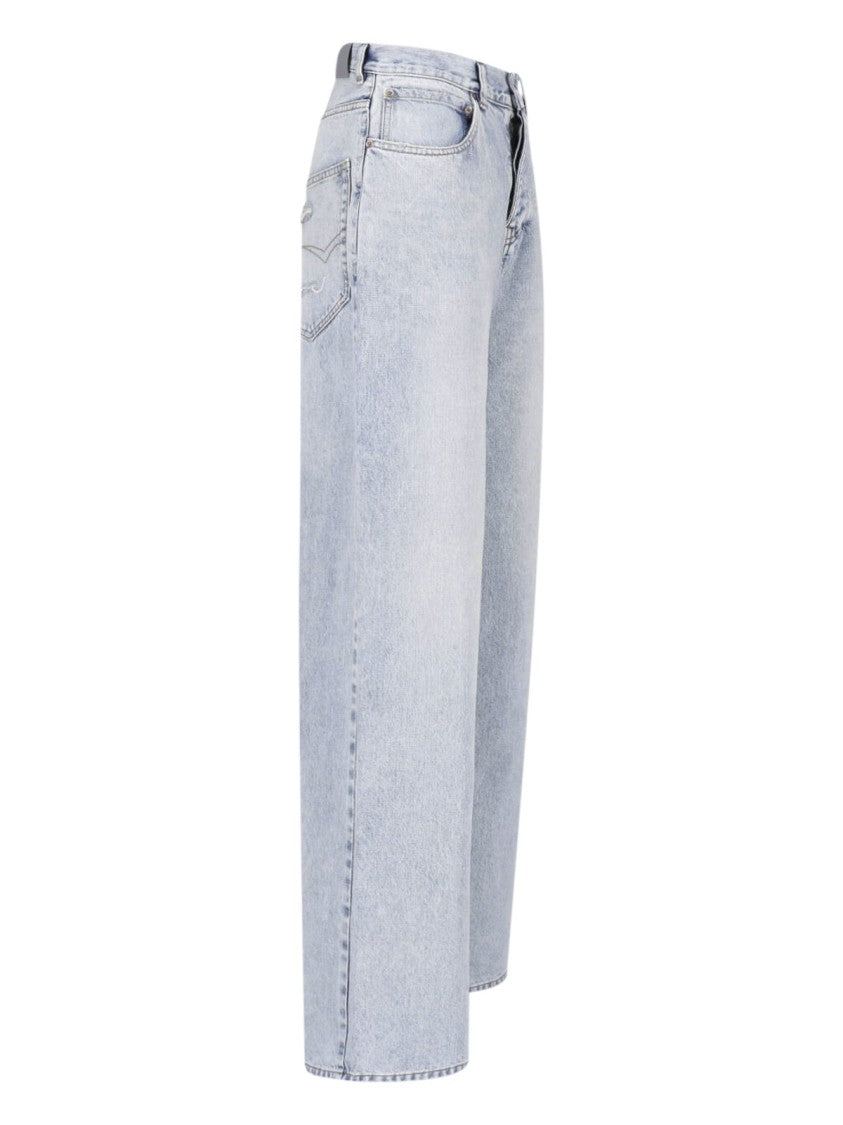 Balenciaga Light Blue Straight-Leg Cotton Denim Jeans