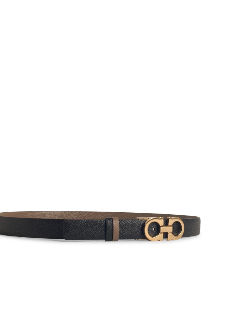 Salvatore Ferragamo Low Black Leather Belt