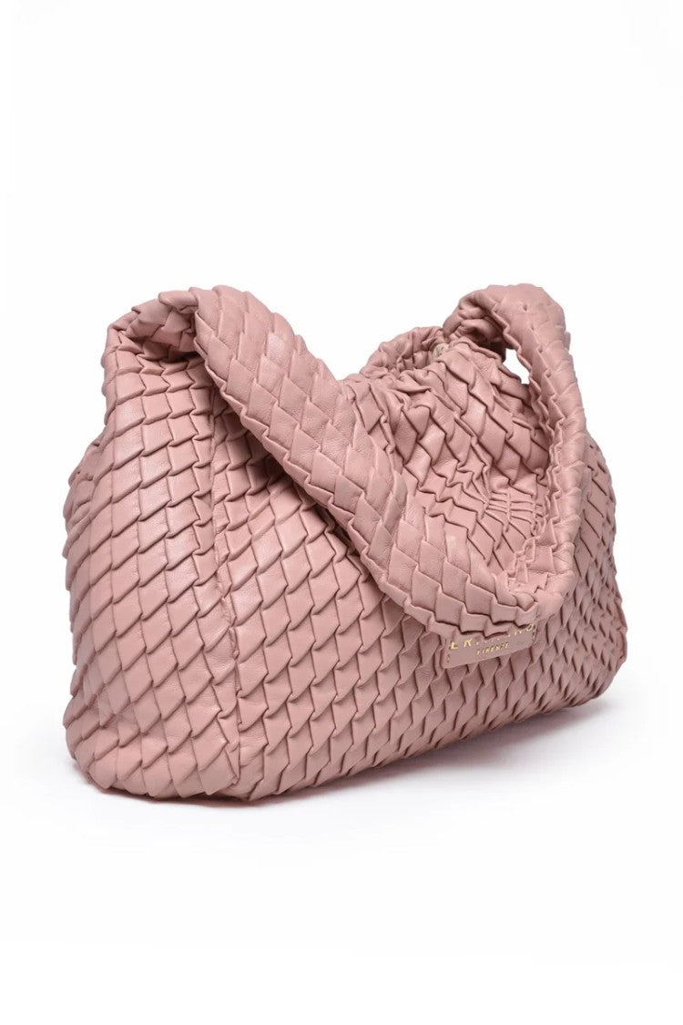 Ermanno Firenze Teagan Hobo Shoulder Bag - Pink