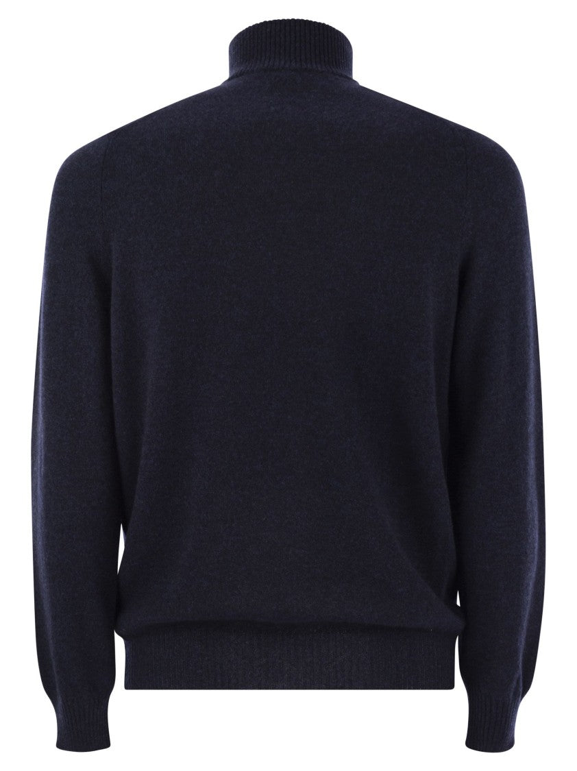 Fedeli Favonio Persia - Cashmere Half-Zip Sweater
