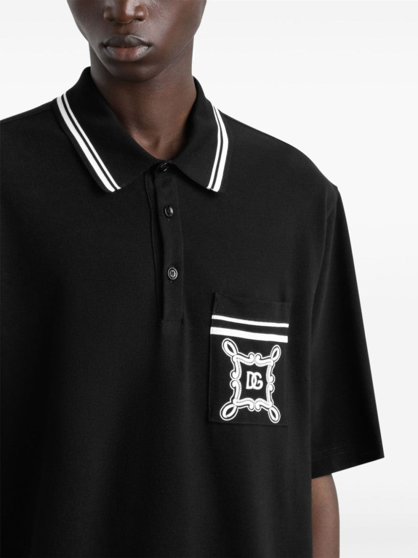 Dolce & Gabbana Black Polo Shirt
