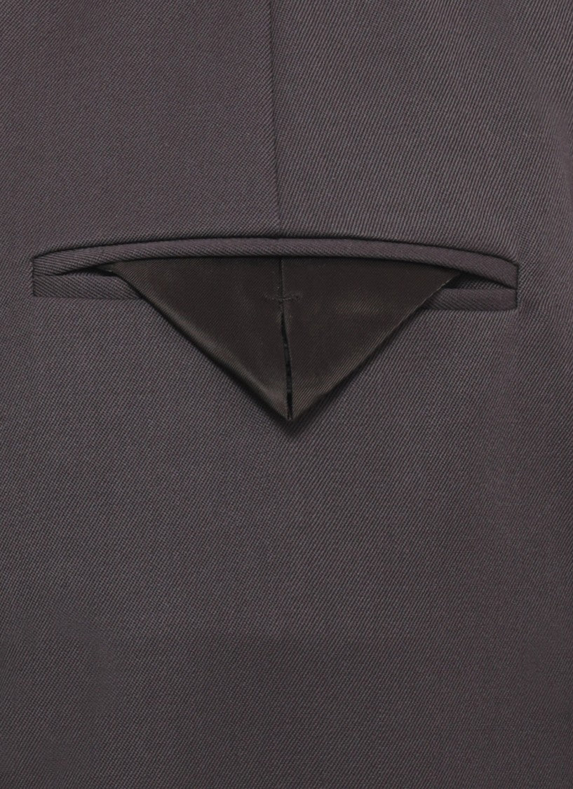The Attico Straight-Leg Purple Trousers With Lapel Cuffs And Built-In Belt