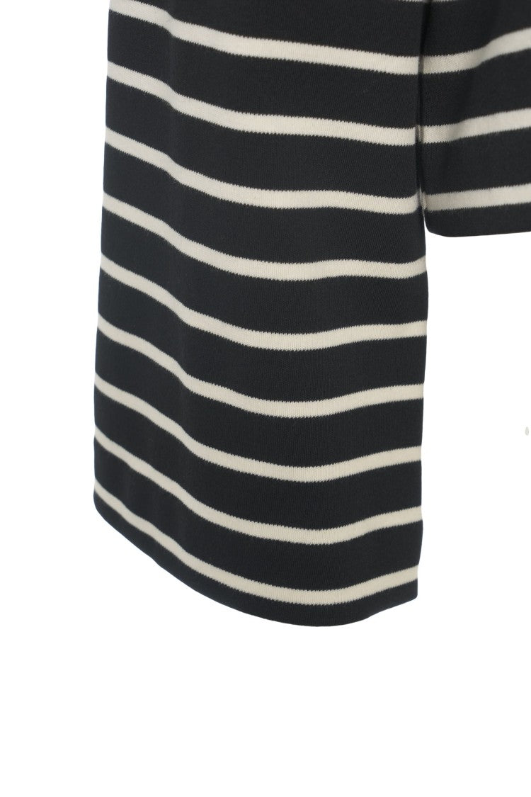 8Pm High-Neck Oversized Dolcevita T-Shirt With Contrasting Stripes