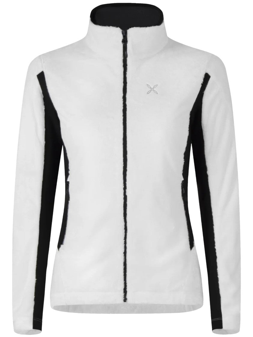 Montura Fitted White Jacket With Black Accents And High Collar